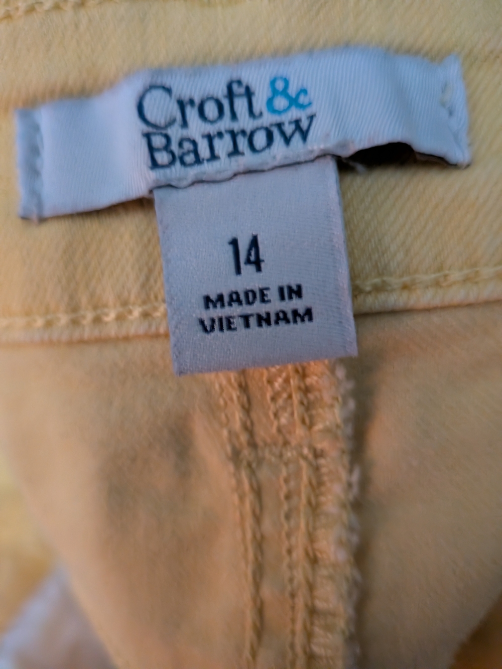 Croft & Barrow Women's Yellow Bottoms - Size 14